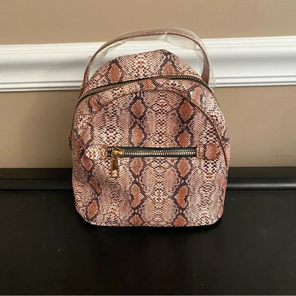 Mini Snakeskin Backpack NEW WITH TAGS